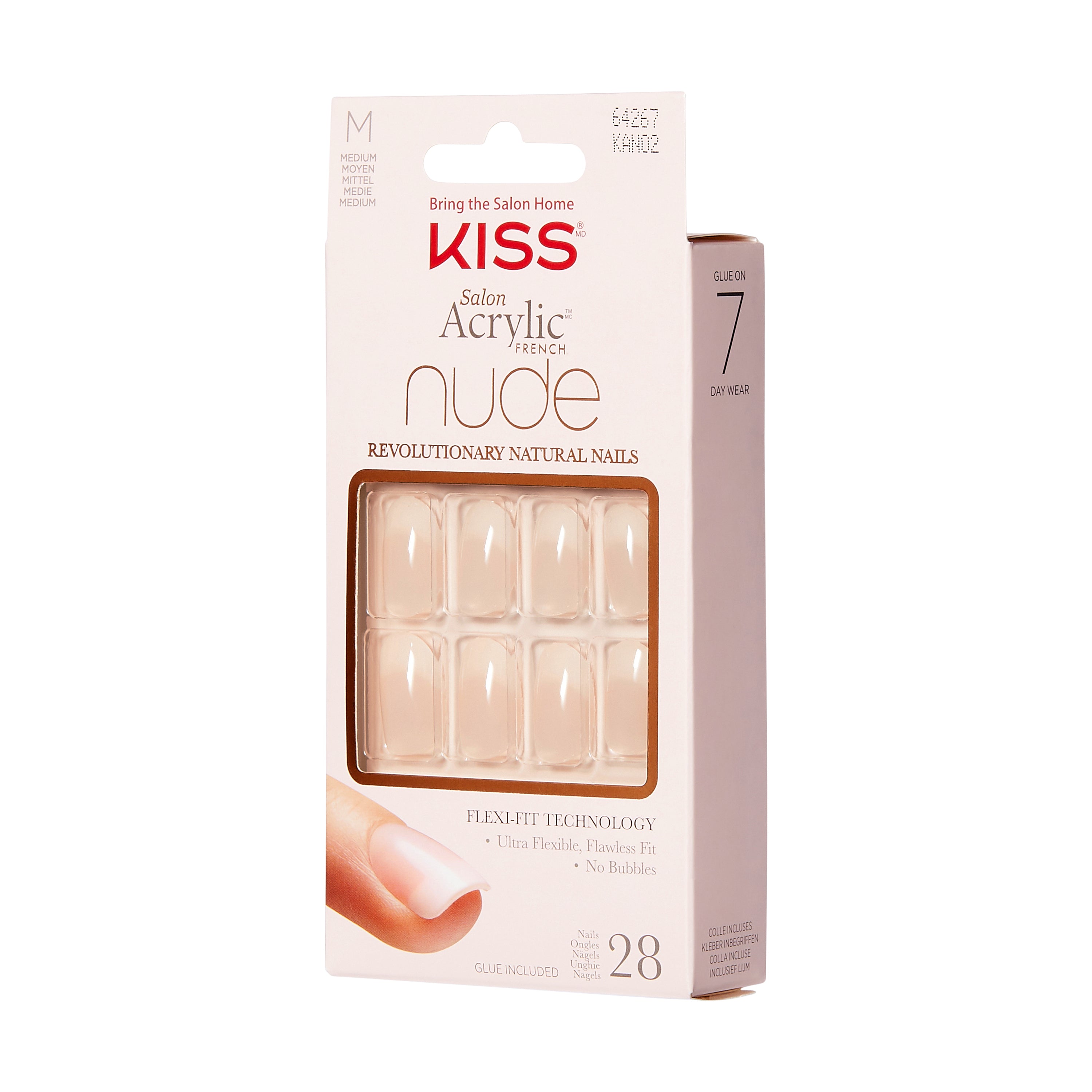 KISS Salon Acrylic Nude French Nails - Graceful